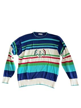 YVES SAINT LAURENT Vintage Nautical Sweater - size L